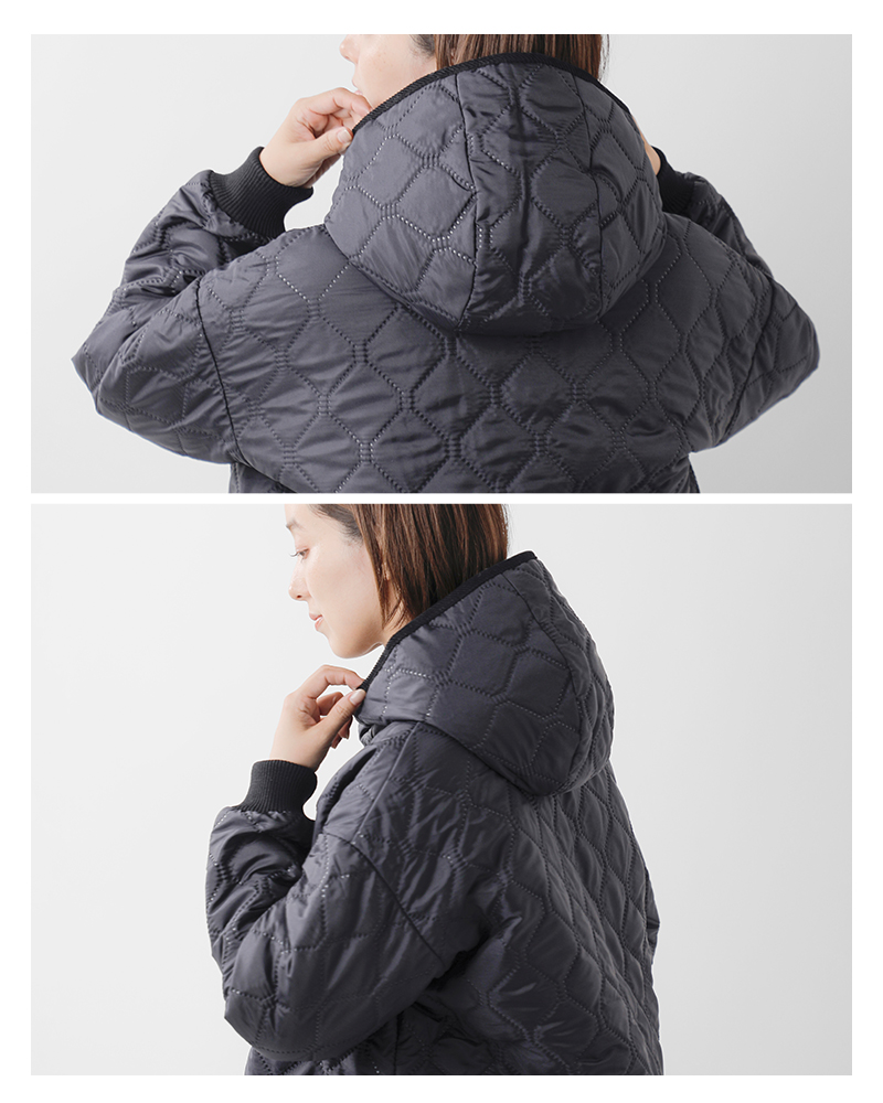 ARMEN(アーメン)ヒートキルトオーバーサイズフーデッドジャケットnam2561pp