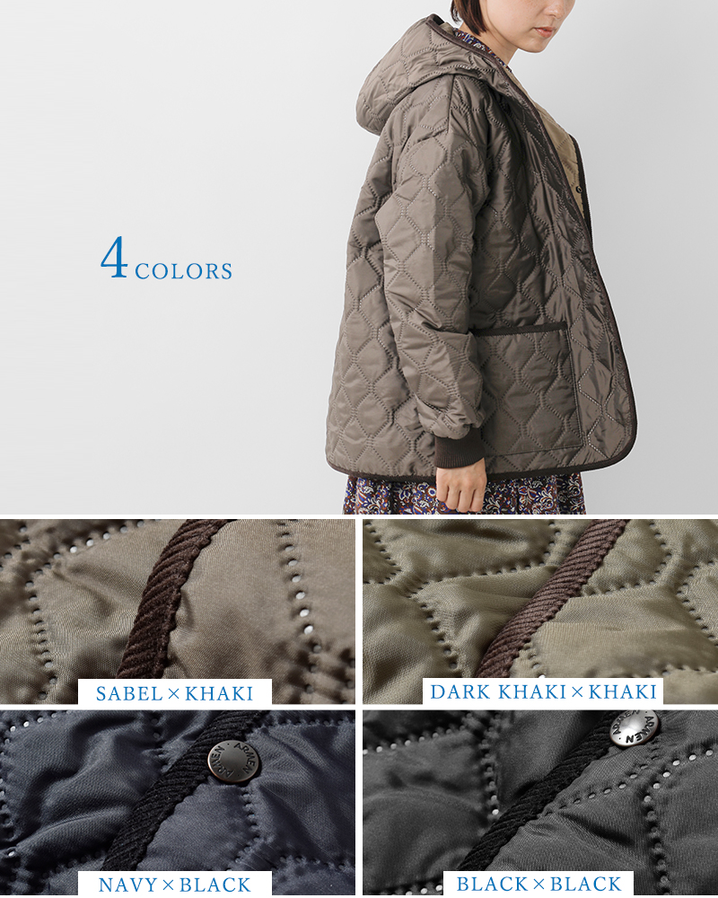 ARMEN(アーメン)ヒートキルトオーバーサイズフーデッドジャケットnam2561pp