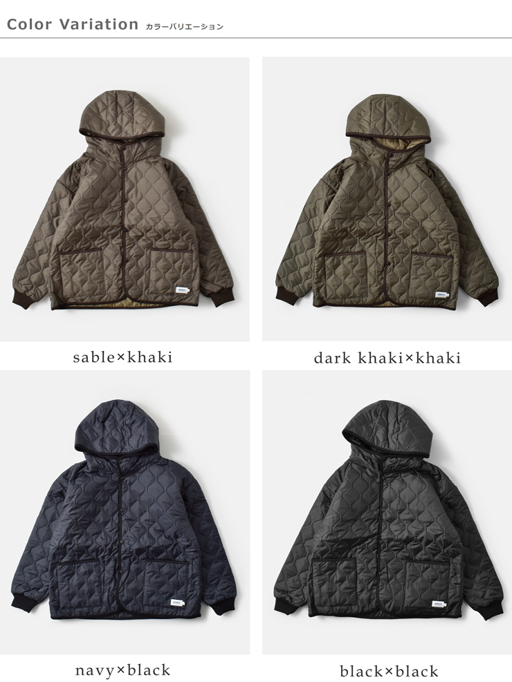 ARMEN(アーメン)ヒートキルトオーバーサイズフーデッドジャケットnam2561pp