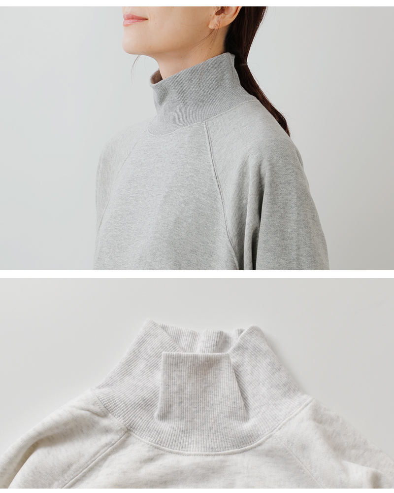 soglia(ソリア)コットンハイネックスウェットシャツ“NERDSHighNeckSweat”nerds-h-n-sw