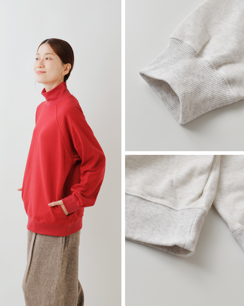 soglia(ソリア)コットンハイネックスウェットシャツ“NERDSHighNeckSweat”nerds-h-n-sw