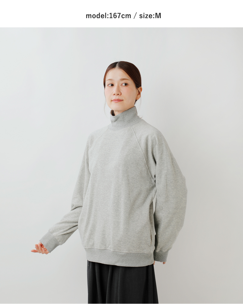 soglia(ソリア)コットンハイネックスウェットシャツ“NERDSHighNeckSweat”nerds-h-n-sw