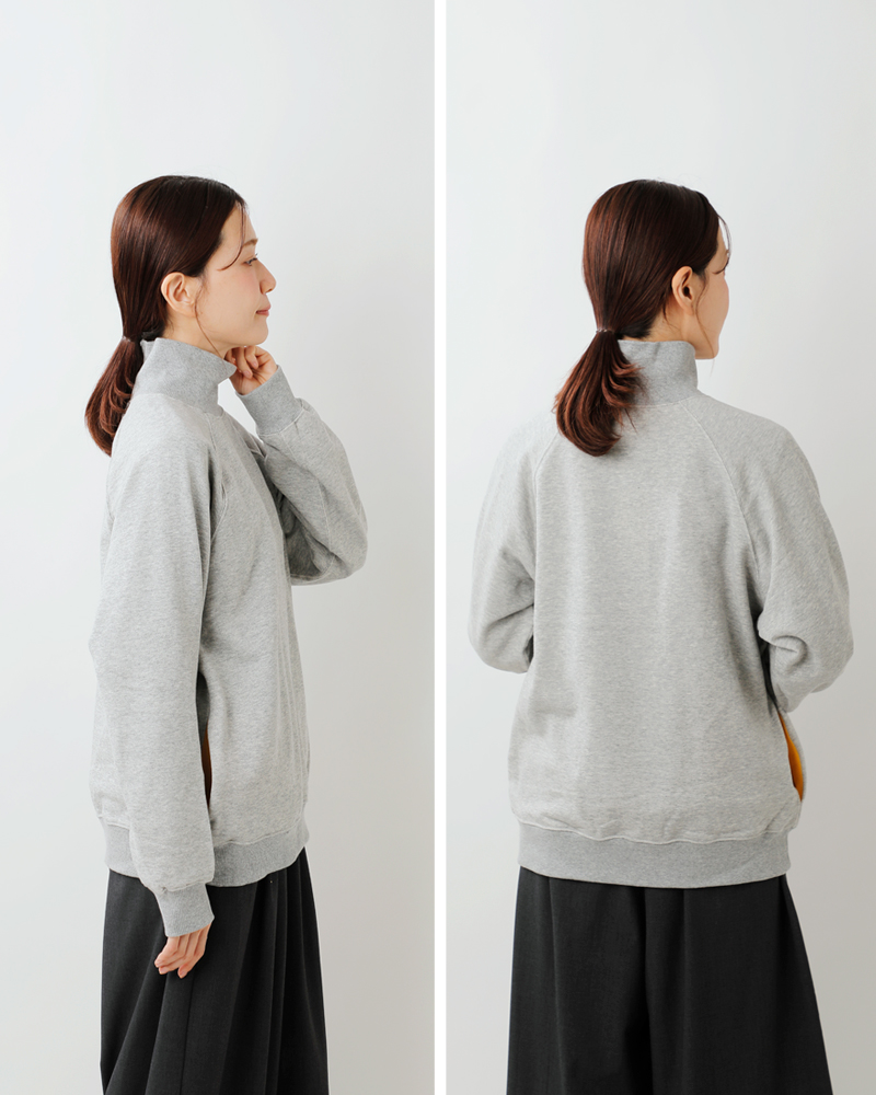 soglia(ソリア)コットンハイネックスウェットシャツ“NERDSHighNeckSweat”nerds-h-n-sw