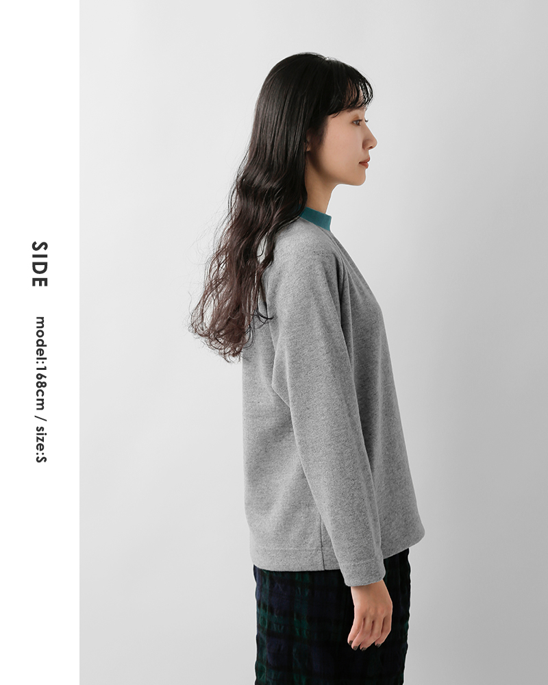 nisica(ニシカ)ウールクルーネックカットソープルオーバーnis-1361