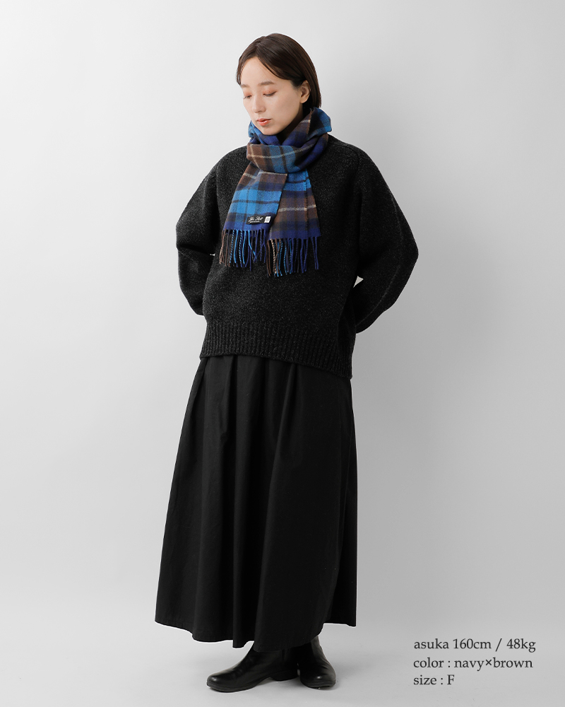 JOHN SCOTT(ジョンスコット)ラムウールチェックスカーフnlc1751