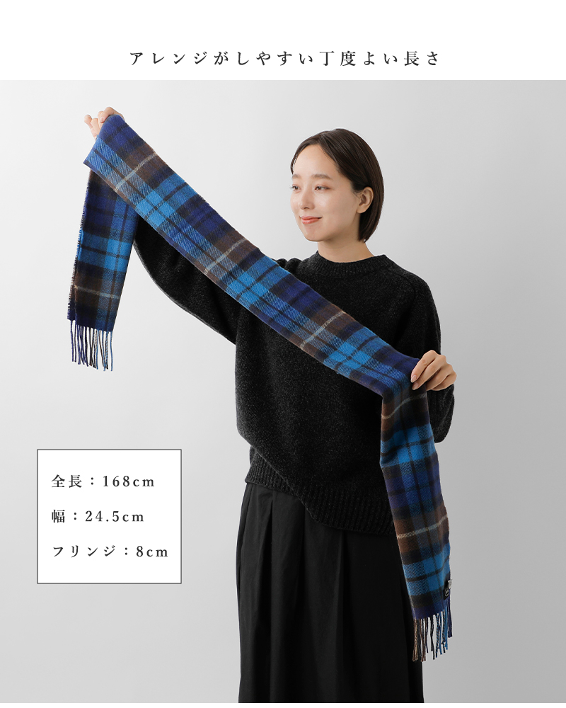 JOHN SCOTT(ジョンスコット)ラムウールチェックスカーフnlc1751