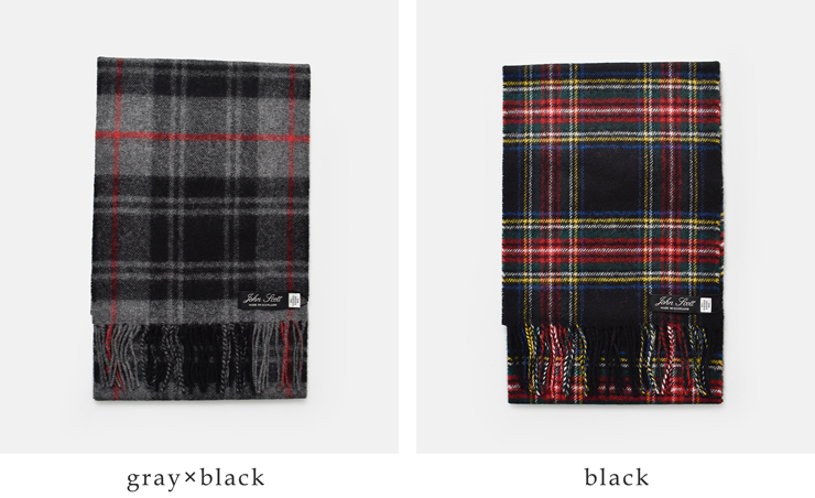 JOHN SCOTT(ジョンスコット)ラムウールチェックスカーフnlc1751