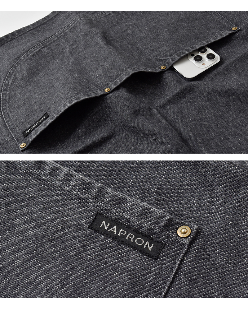 NAPRON(ナプロン)レザーポケット付きランバービブエプロン“LUMBERBIBAPRON”np-ap01-21a