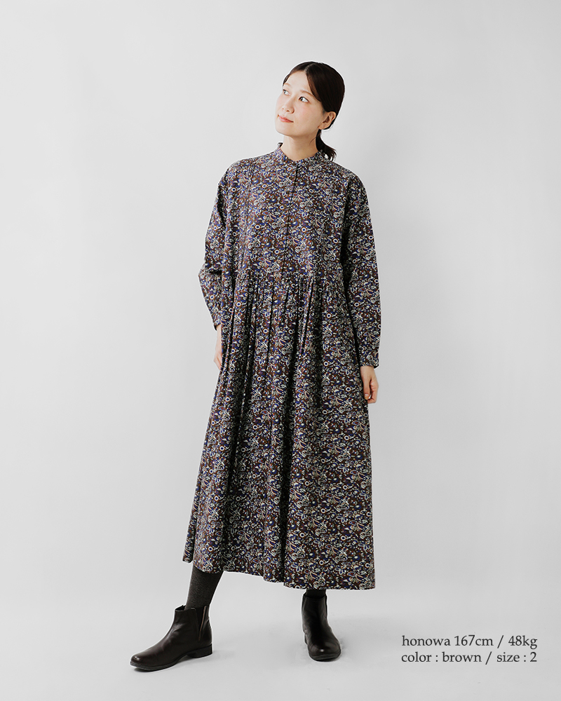 SOIL ソイル 40s ポプリン ミディアム フラワー プリント バンド