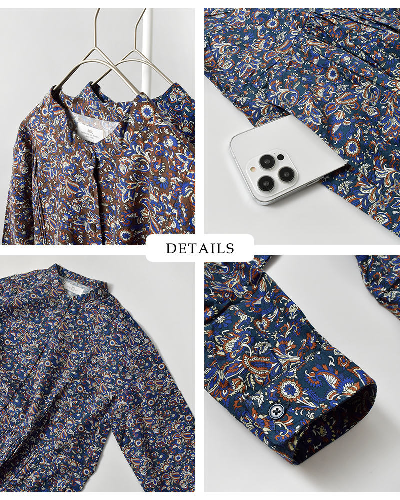 クーポン対象】SOIL ソイル 40s ポプリン ミディアム フラワー