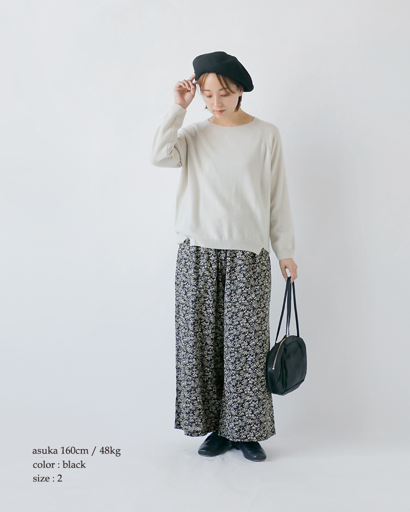 SOIL(ソイル)コットンスラブスモールフラワープリントワイドイージーパンツnsl25575