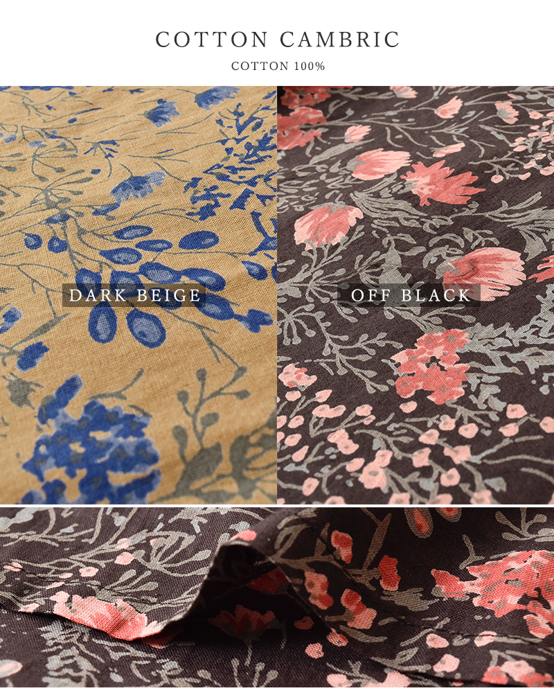 SOIL(ソイル)60sキャンブリックフラワープリントレギュラーカラーワンピースnsl25594