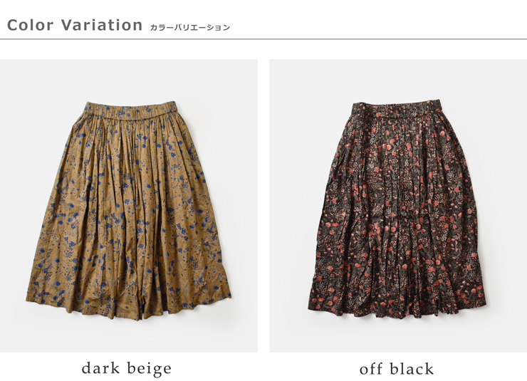 SOIL(ソイル)60sキャンブリックフラワープリントギャザースカートnsl25595