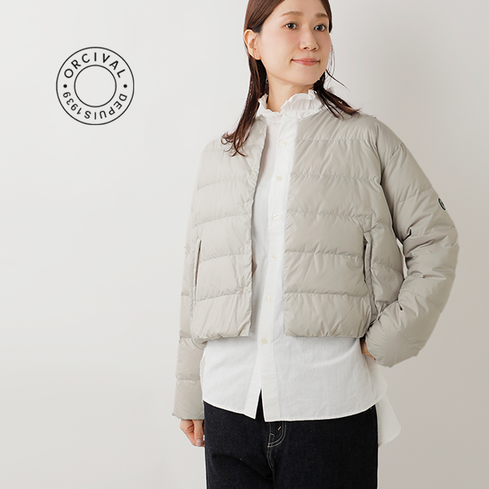ORCIVAL(オーチバル・オーシバル)ライトダウンノーカラーショートブルゾンor-a0603dpr