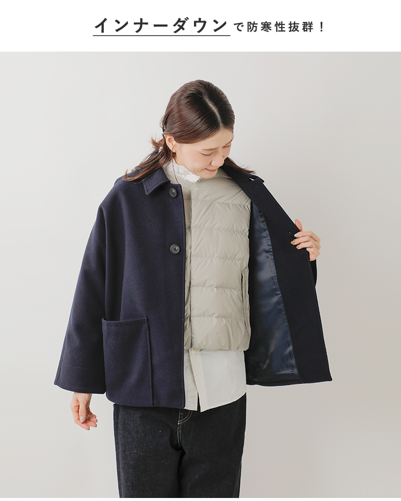 ORCIVAL(オーチバル・オーシバル)ライトダウンノーカラーショートブルゾンor-a0603dpr