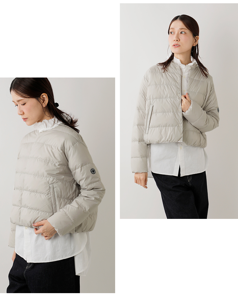 ORCIVAL(オーチバル・オーシバル)ライトダウンノーカラーショートブルゾンor-a0603dpr