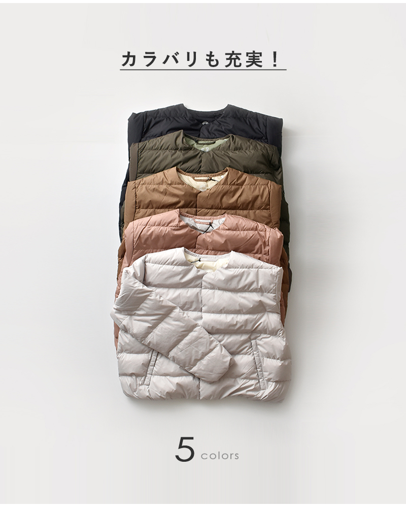 ORCIVAL(オーチバル・オーシバル)ライトダウンノーカラーショートブルゾンor-a0603dpr