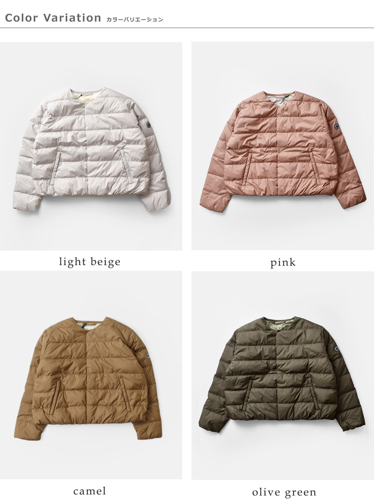 ORCIVAL(オーチバル・オーシバル)ライトダウンノーカラーショートブルゾンor-a0603dpr