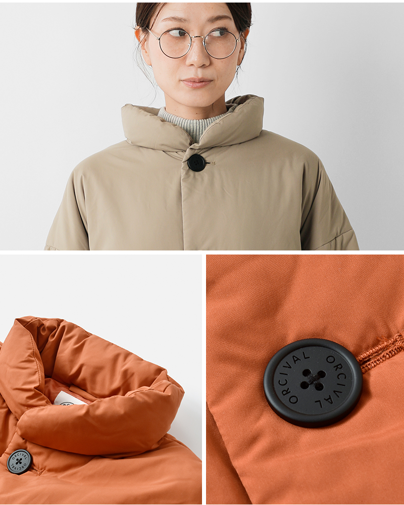 ORCIVAL(オーチバル・オーシバル)インサレーションスタンドカラーロングブルゾンor-a0734btt
