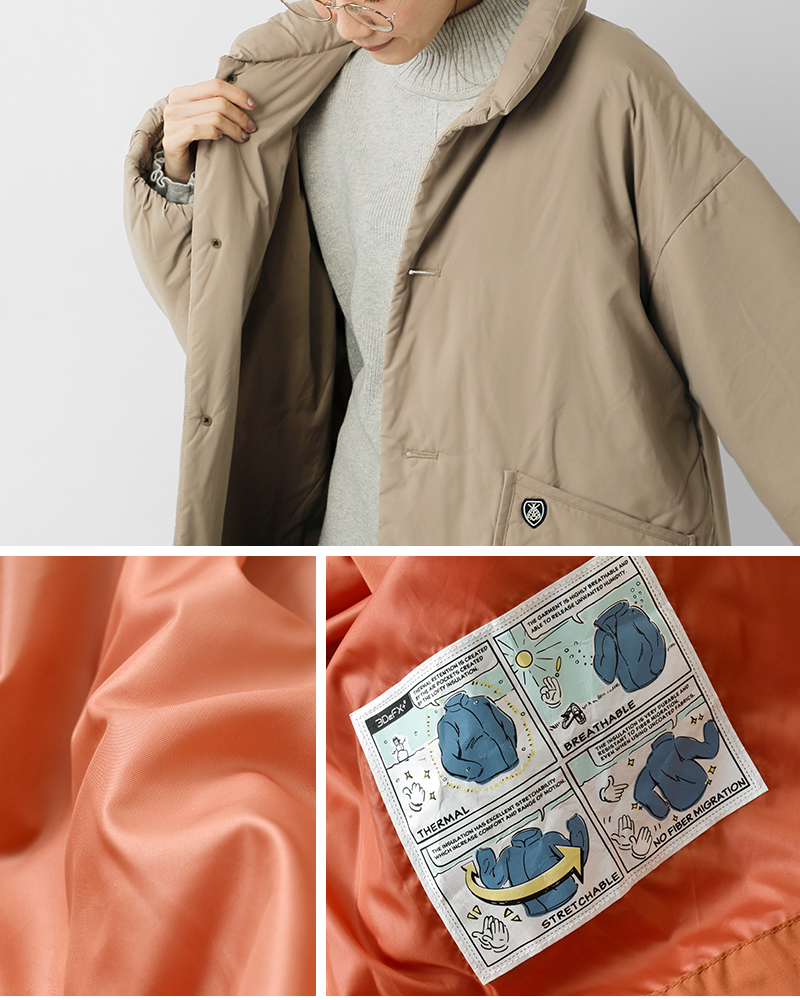 ORCIVAL(オーチバル・オーシバル)インサレーションスタンドカラーロングブルゾンor-a0734btt