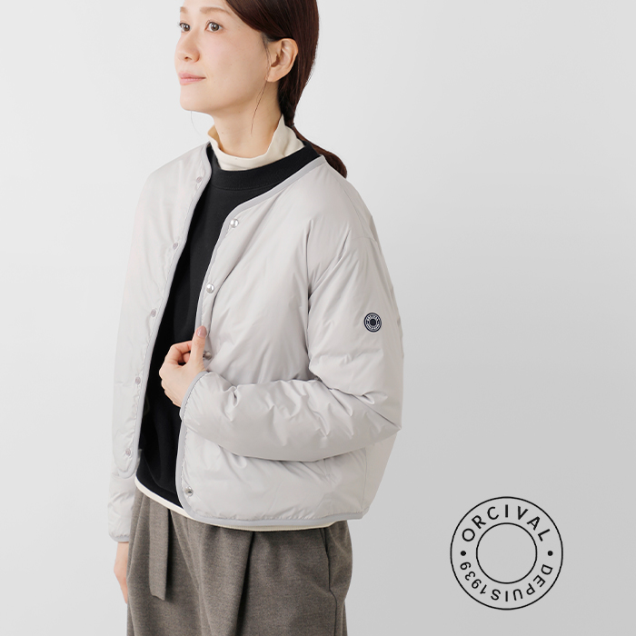 ORCIVAL(オーチバル・オーシバル)ライトダウンラウンドネックブルゾンor-a0735dpr