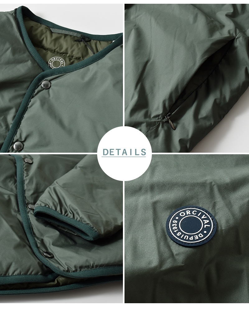 ORCIVAL(オーチバル・オーシバル)ライトダウンラウンドネックブルゾンor-a0735dpr
