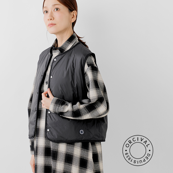 ORCIVAL(オーチバル・オーシバル)ライトダウンラウンドネックベストor-a0736dpr