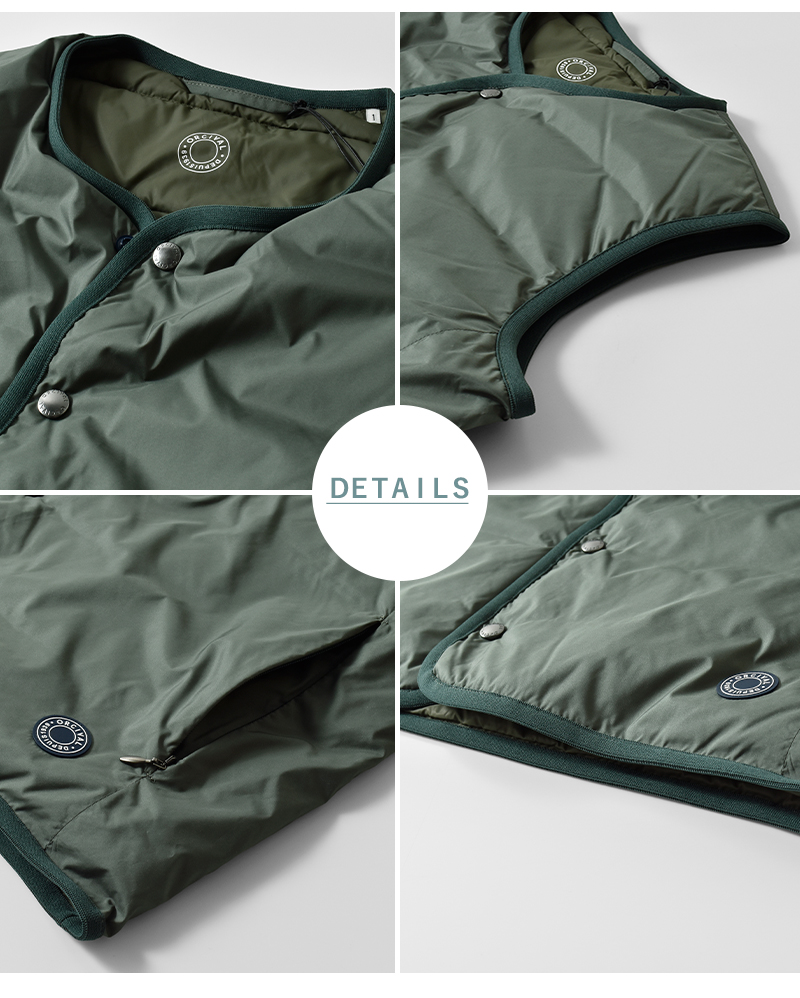 ORCIVAL(オーチバル・オーシバル)ライトダウンラウンドネックベストor-a0736dpr