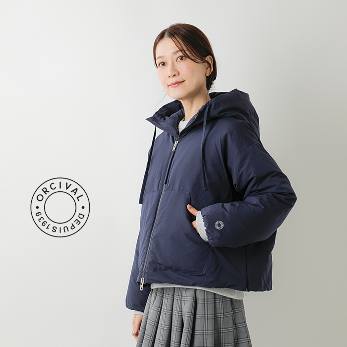 ORCIVAL(オーチバル・オーシバル)タフタフーデッドダウンジャケットor-a0739ple