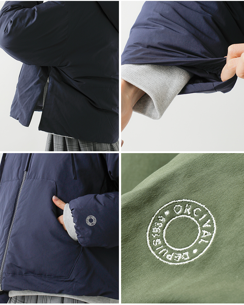 ORCIVAL(オーチバル・オーシバル)タフタフーデッドダウンジャケットor-a0739ple