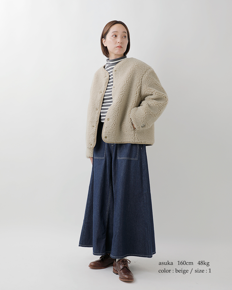 ORCIVAL(オーチバル・オーシバル)ボアフリースラウンドネックブルゾンor-a0741bff