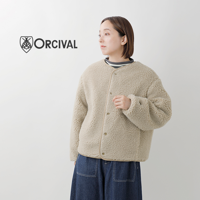 ORCIVAL(オーチバル・オーシバル)ボアフリースラウンドネックブルゾンor-a0741bff