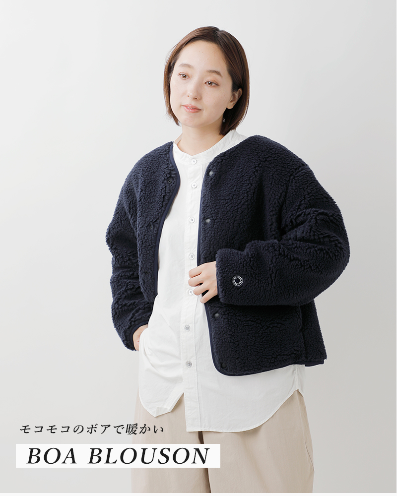 ORCIVAL(オーチバル・オーシバル)ボアフリースラウンドネックブルゾンor-a0741bff