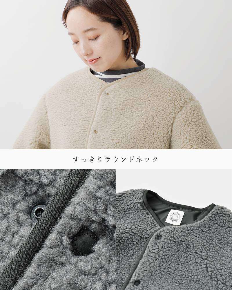 ORCIVAL(オーチバル・オーシバル)ボアフリースラウンドネックブルゾンor-a0741bff