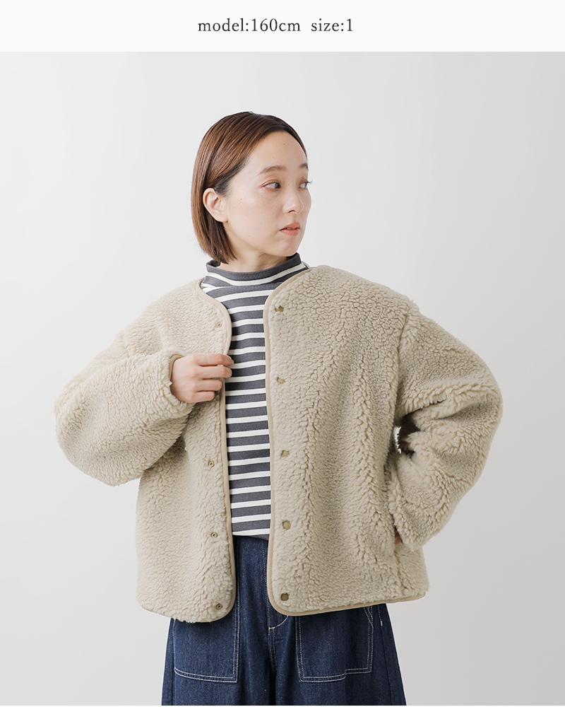 ORCIVAL(オーチバル・オーシバル)ボアフリースラウンドネックブルゾンor-a0741bff