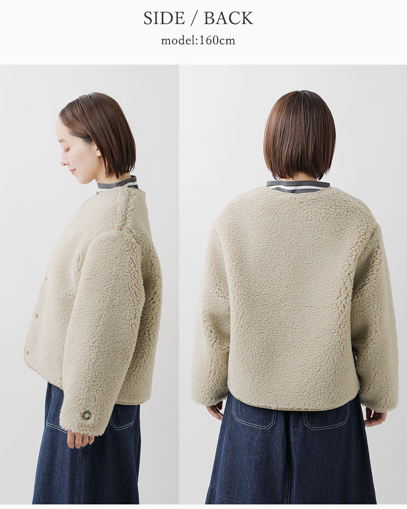 ORCIVAL(オーチバル・オーシバル)ボアフリースラウンドネックブルゾンor-a0741bff