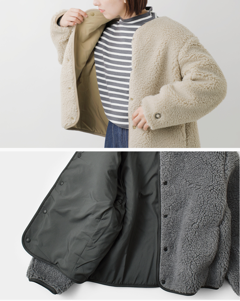 ORCIVAL(オーチバル・オーシバル)ボアフリースラウンドネックブルゾンor-a0741bff