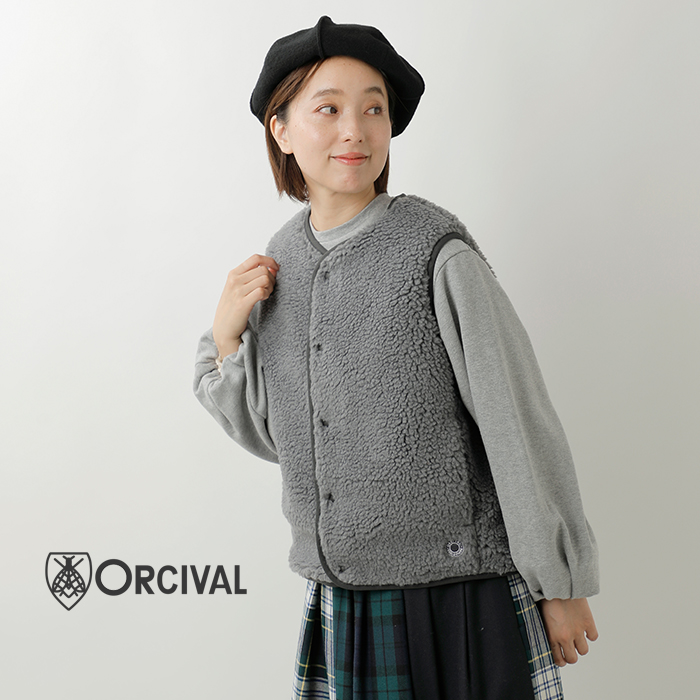 ORCIVAL(オーチバル・オーシバル)ボアフリースラウンドネックベストor-a0742bff