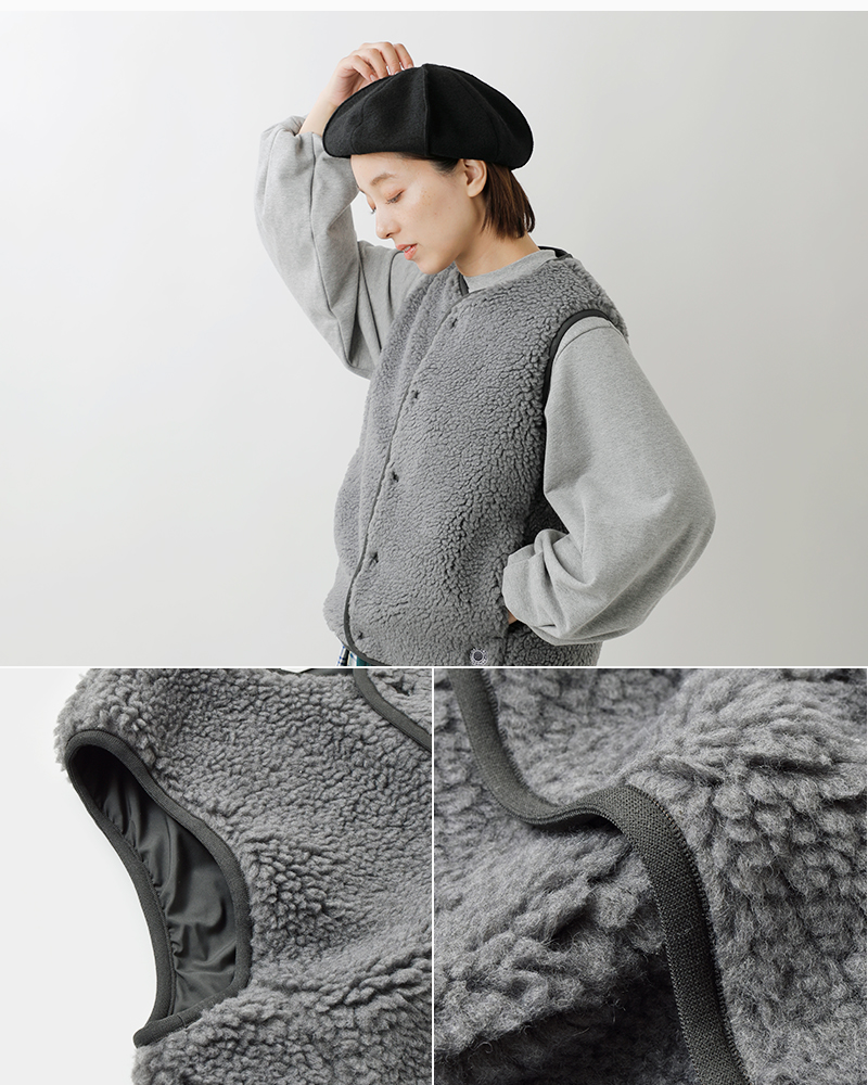 ORCIVAL(オーチバル・オーシバル)ボアフリースラウンドネックベストor-a0742bff