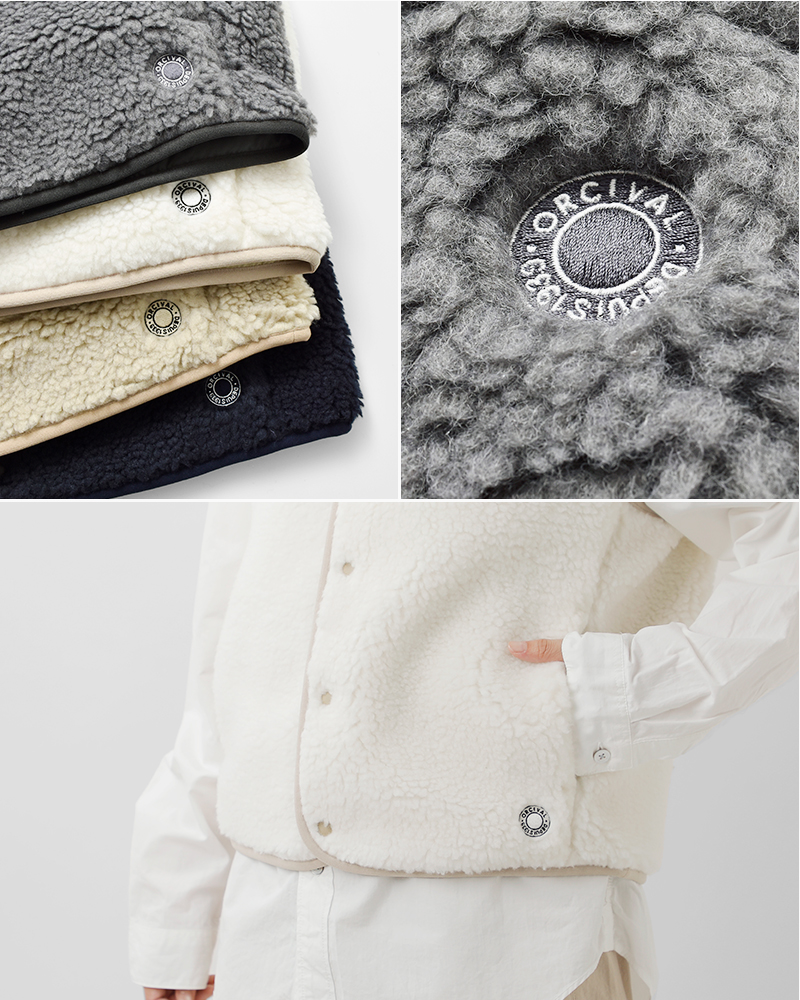 ORCIVAL(オーチバル・オーシバル)ボアフリースラウンドネックベストor-a0742bff