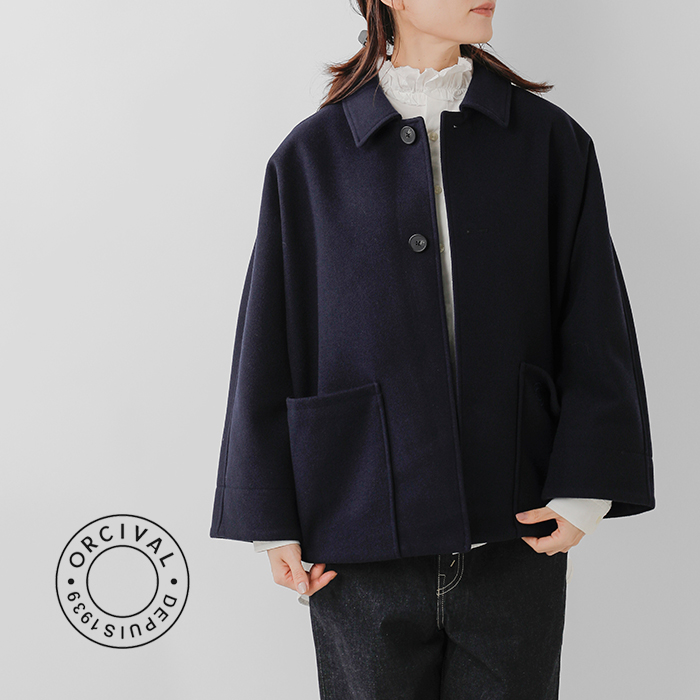 ORCIVAL(オーチバル・オーシバル)ブリティッシュツイードメルトンドルマンスリーブジャケットor-a0745bbt