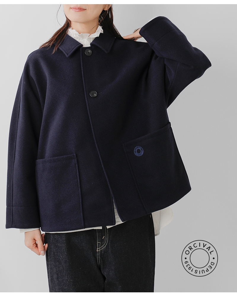 ORCIVAL(オーチバル・オーシバル)ブリティッシュツイードメルトンドルマンスリーブジャケットor-a0745bbt