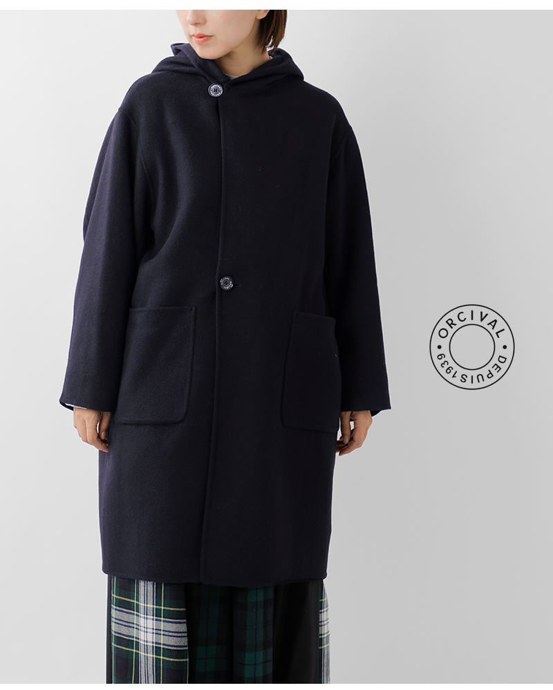 ORCIVAL(オーチバル・オーシバル)リバーウールビーバーフードコートor-a0748rev