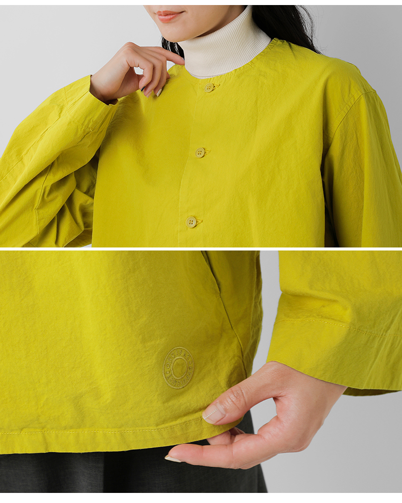 ORCIVAL(オーチバル・オーシバル)ツイルダンプカラーレスシャツor-b0421oom