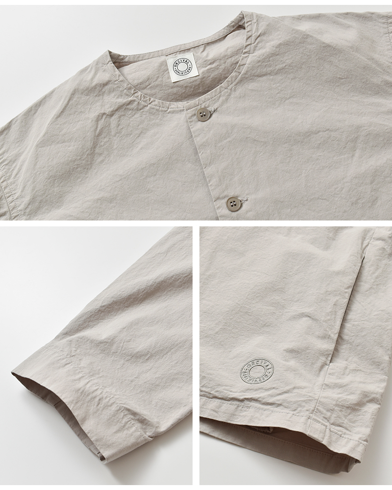 ORCIVAL(オーチバル・オーシバル)ツイルダンプカラーレスシャツor-b0421oom
