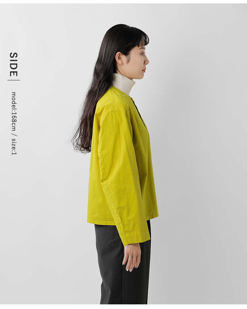 ORCIVAL(オーチバル・オーシバル)ツイルダンプカラーレスシャツor-b0421oom