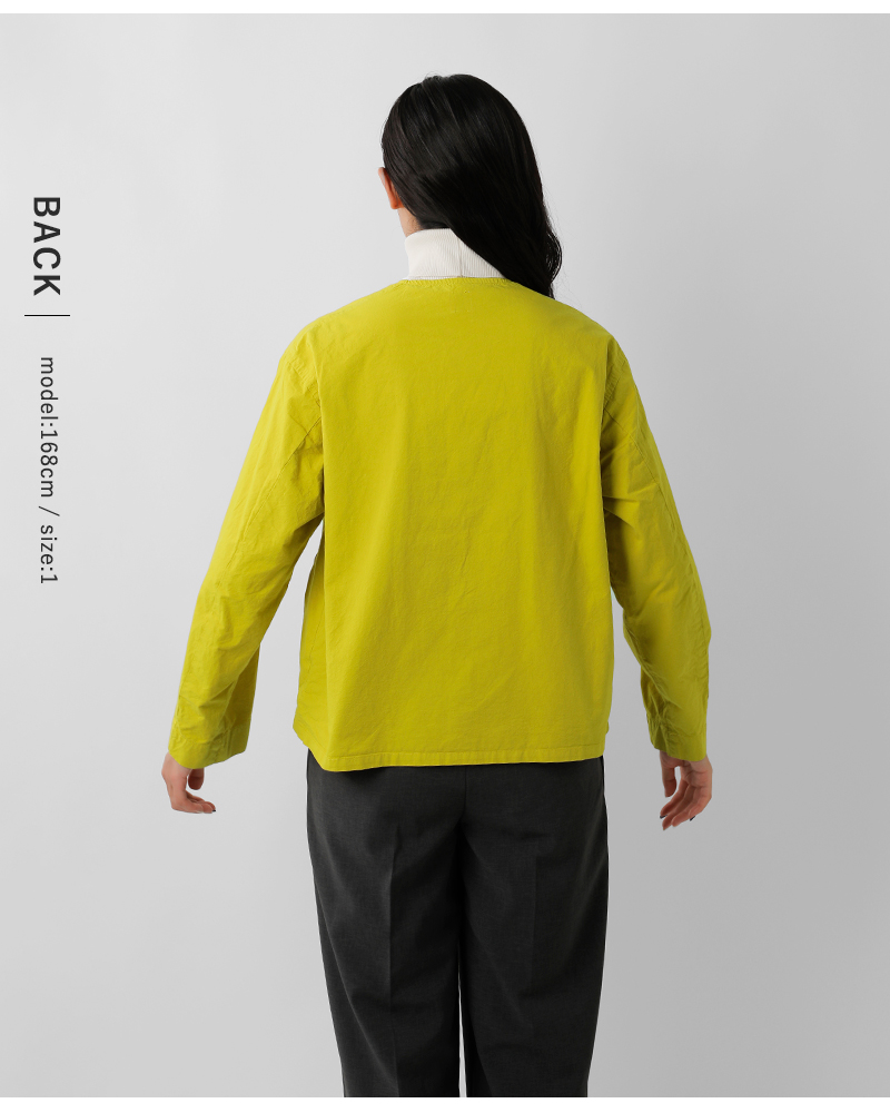 ORCIVAL(オーチバル・オーシバル)ツイルダンプカラーレスシャツor-b0421oom