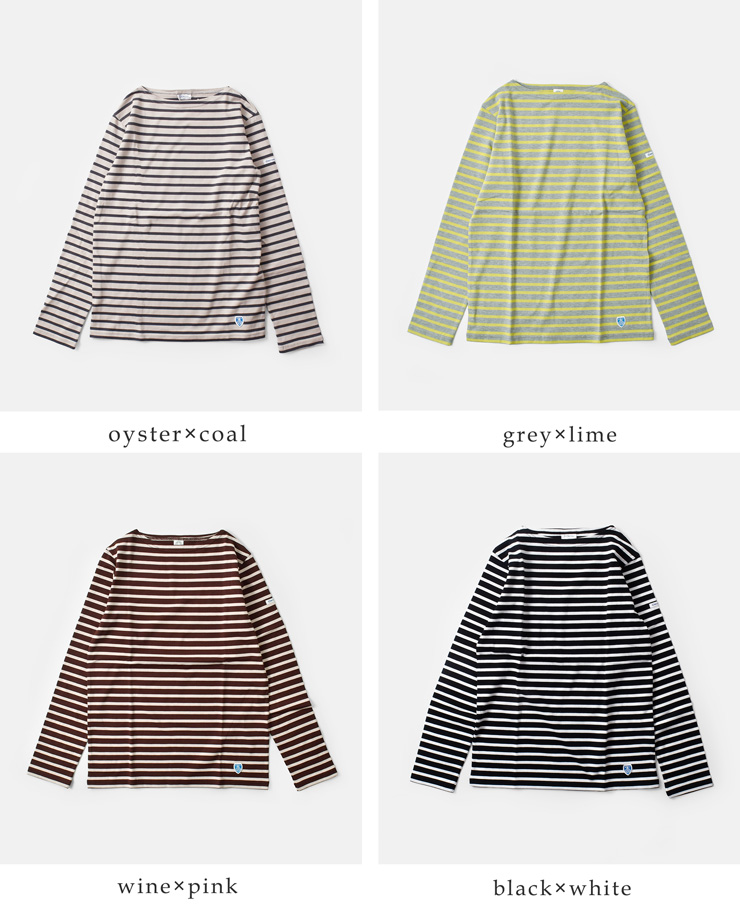 ORCIVAL(オーチバル・オーシバル)コットン天竺ボートネックロングスリーブプルオーバーor-c0137bfj