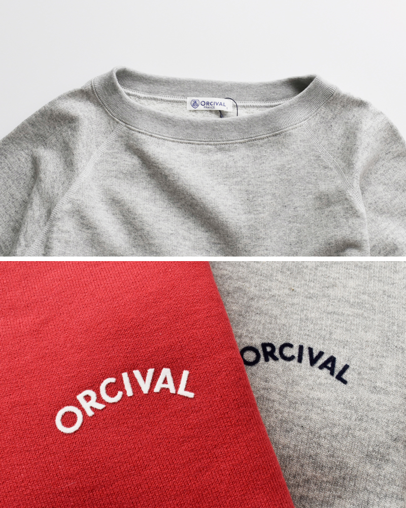 ORCIVAL(オーチバル・オーシバル)ライトフレンチテリーボートネックスウェットプルオーバーor-c0157maz