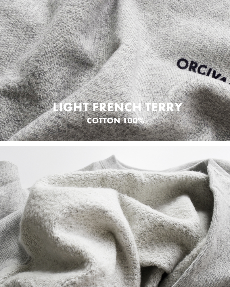 ORCIVAL(オーチバル・オーシバル)ライトフレンチテリーボートネックスウェットプルオーバーor-c0157maz